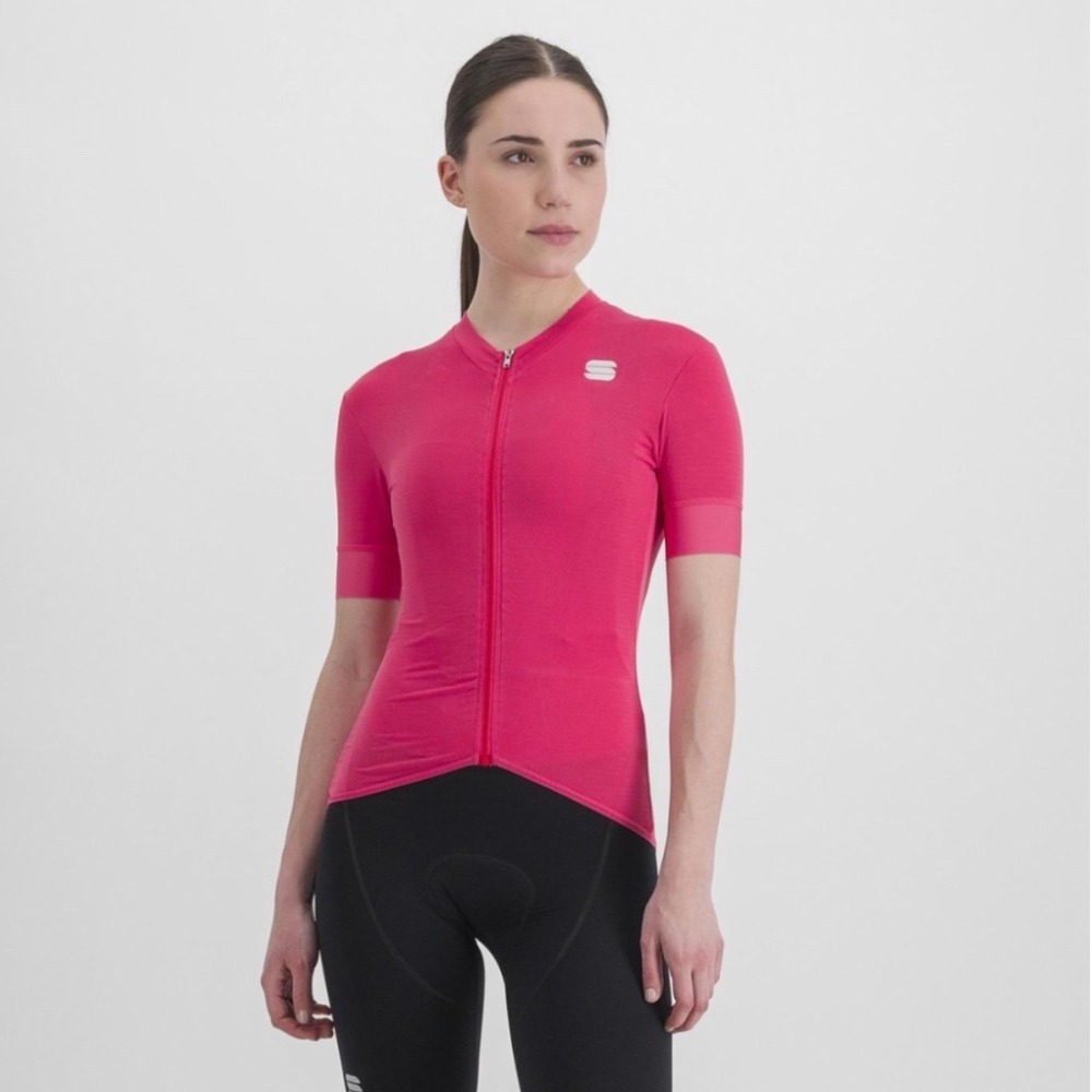 Sportful Monocrom Jersey Pink Womens Cycling Short Sleeve Medium Made in Italy